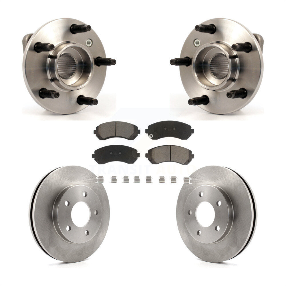 Hub Bearing Disc Brake Rotor & Pads Front Kit For Buick Rendezvous Pontiac Aztek