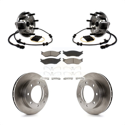 Hub Bearing Brake Rotor Pad Front Kit For 1999 Ford F-450 Super Duty F-550 4 X 2