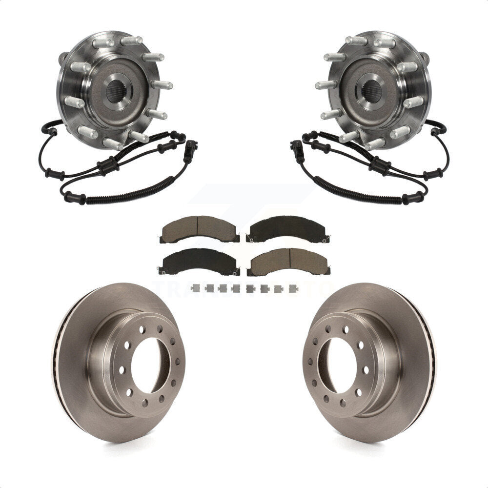 Hub Bearing Assembly Disc Brake Rotor And Pads Front Kit For Ram Dodge 4500 5500