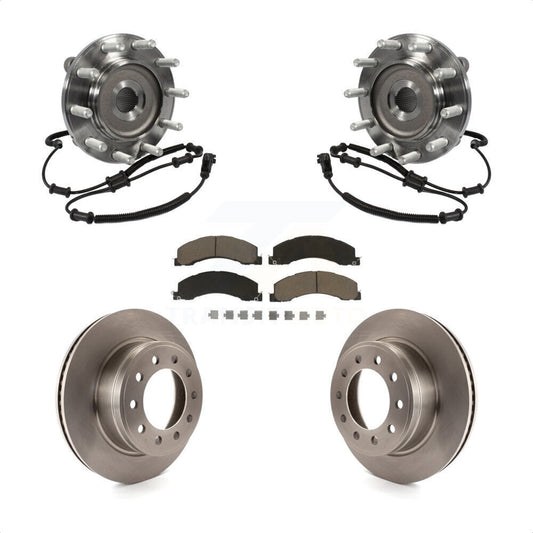 Hub Bearing Assembly Disc Brake Rotor And Pads Front Kit For Ram Dodge 4500 5500
