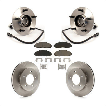 Hub Bearing Disc Brake Rotor & Pad Front Kit For Ford F-150 4WD with 4-Wheel ABS