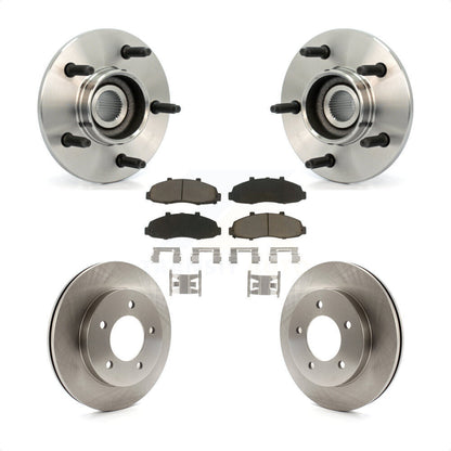 Hub Bearing Disc Brake Rotor & Pad Front Kit For Ford F-150 4WD with 2-Wheel ABS