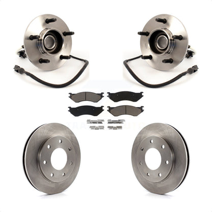 Hub Bearing Brake Rotor & Pad Front Kit For 1999 Ford F-150 4WD with 4-Wheel ABS