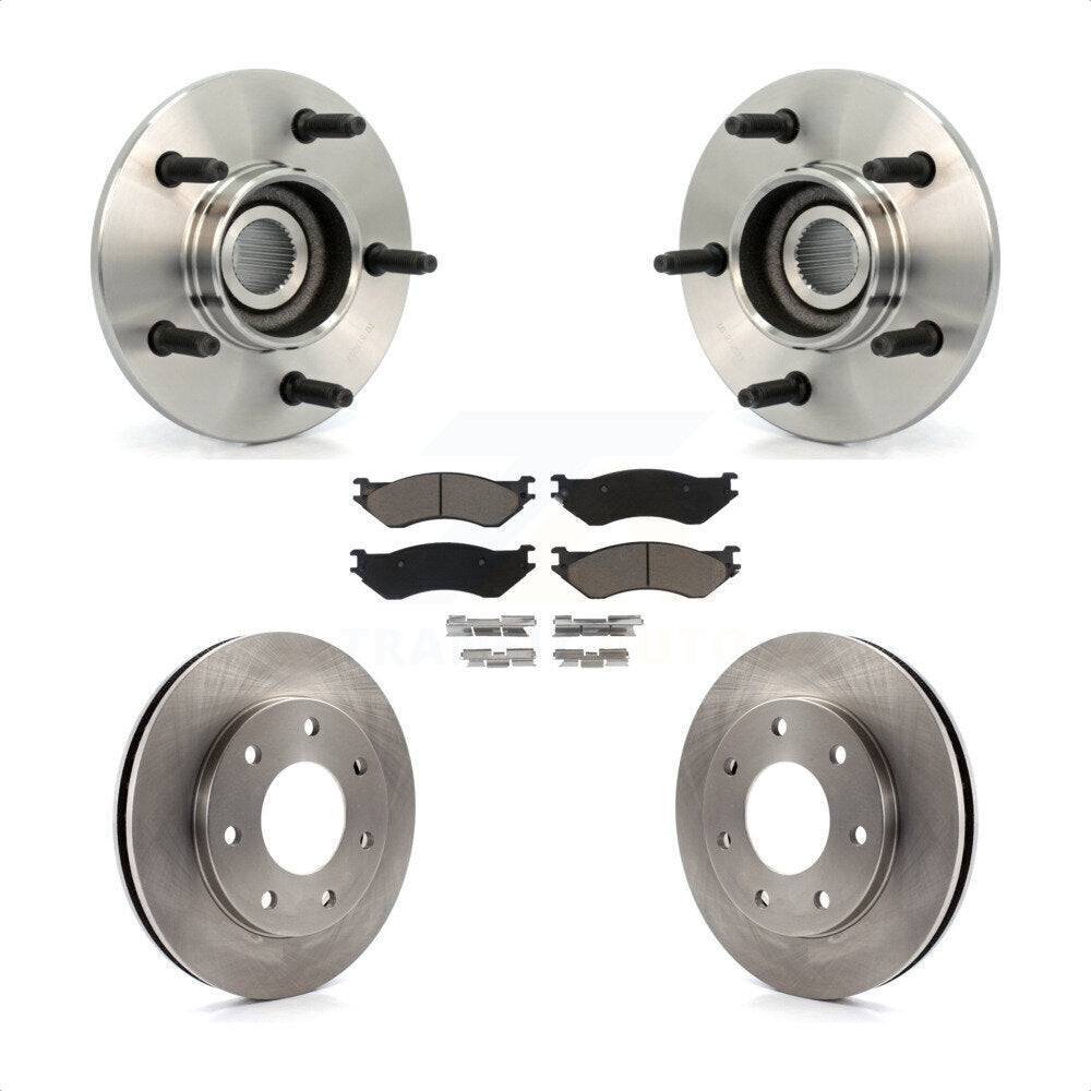 Hub Bearing Brake Rotor & Pad Front Kit For 1999 Ford F-150 4WD with 2-Wheel ABS