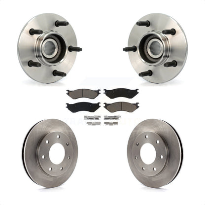 Hub Bearing Brake Rotor & Pad Front Kit For 1999 Ford F-150 4WD with 2-Wheel ABS