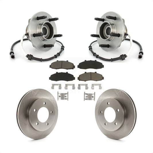 Hub Bearing Assembly Disc Brake Rotor And Pads Front Kit For Ford F-150 Heritage