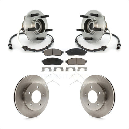 Hub Bearing Brake Rotor & Pad Front Kit For 2004 Ford F-150 4WD with 4-Wheel ABS