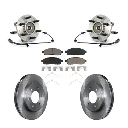 Hub Bearing Assembly Disc Brake Rotors And Pads Front Kit For Ford F-150 4WD