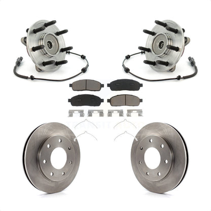 Hub Bearing Assembly Disc Brake Rotor And Pads Front Kit For 2004 Ford F-150 4WD