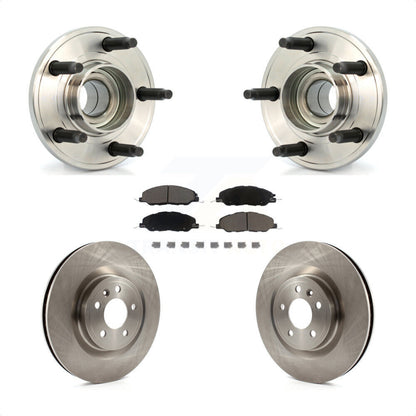 Hub Bearing Assembly Disc Brake Rotor And Ceramic Pad Front Kit For Ford Mustang
