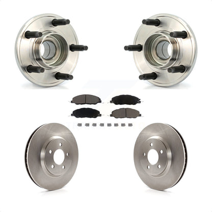 Hub Bearing Assembly Disc Brake Rotor And Ceramic Pad Front Kit For Ford Mustang
