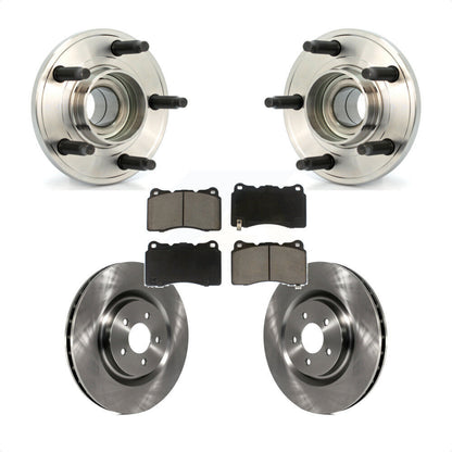 Hub Bearing Assembly Disc Brake Rotor And Ceramic Pad Front Kit For Ford Mustang