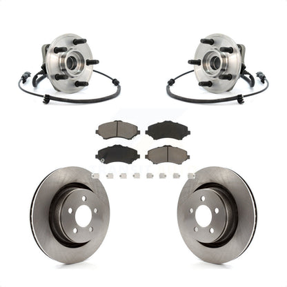 Hub Bearing Assembly Disc Brake Rotor Pad Front Kit For Jeep Liberty Dodge Nitro