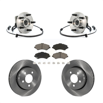 Hub Bearing Assembly Disc Brake Rotor Pad Front Kit For Jeep Liberty Dodge Nitro