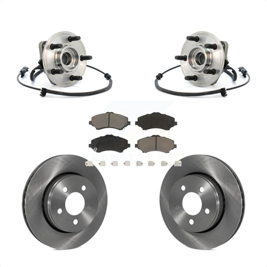 Hub Bearing Assembly Disc Brake Rotor Pad Front Kit For Jeep Liberty Dodge Nitro