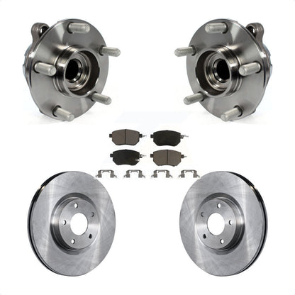Hub Bearing Assembly Disc Brake Rotors And Pads Front Kit For INFINITI FX35 RWD