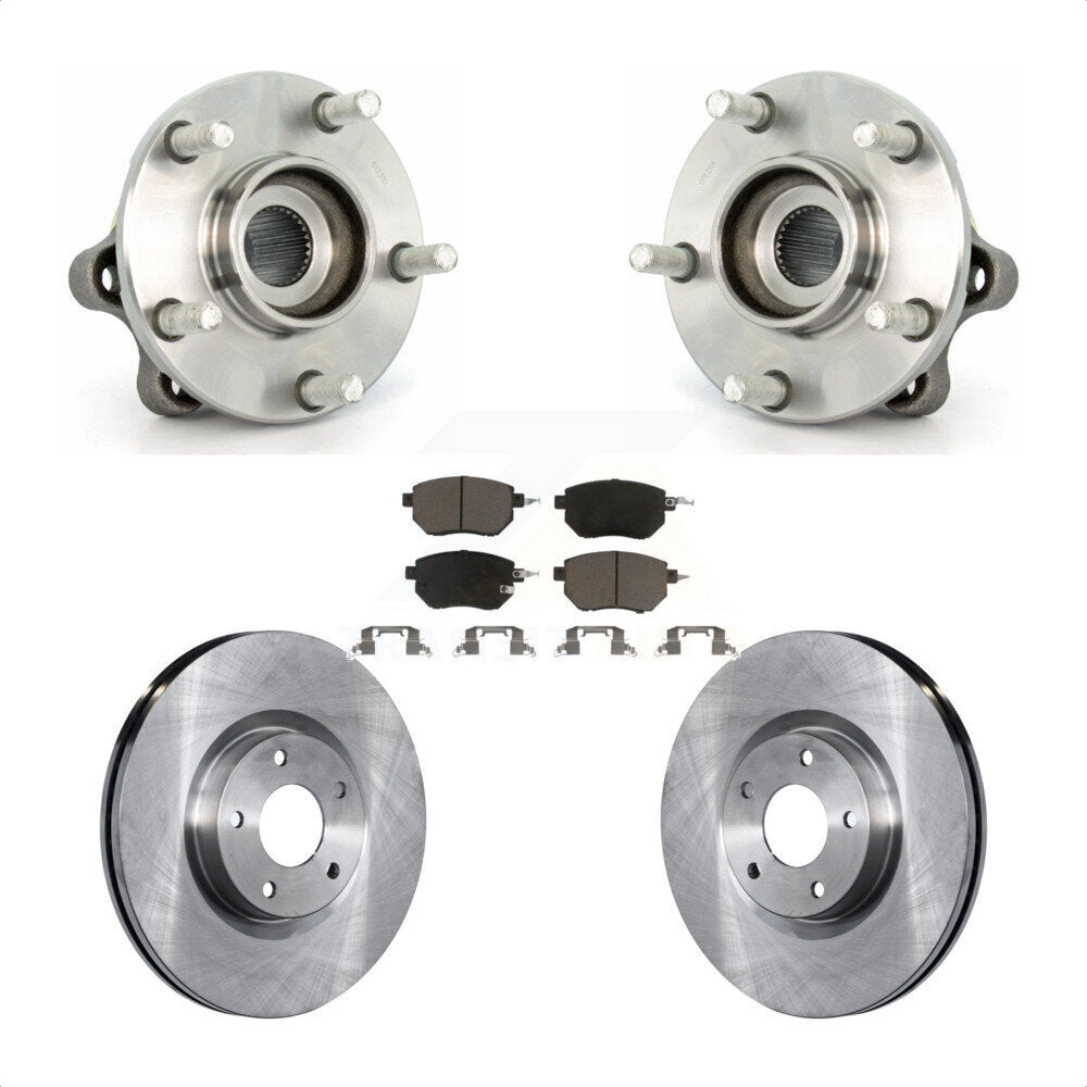 Hub Bearing Assembly Disc Brake Rotor Pads Front Kit For 2003-2004 Nissan Murano