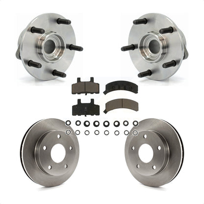Hub Bearing Assembly Disc Brake Rotors And Pads Front Kit For Dodge Ram 1500