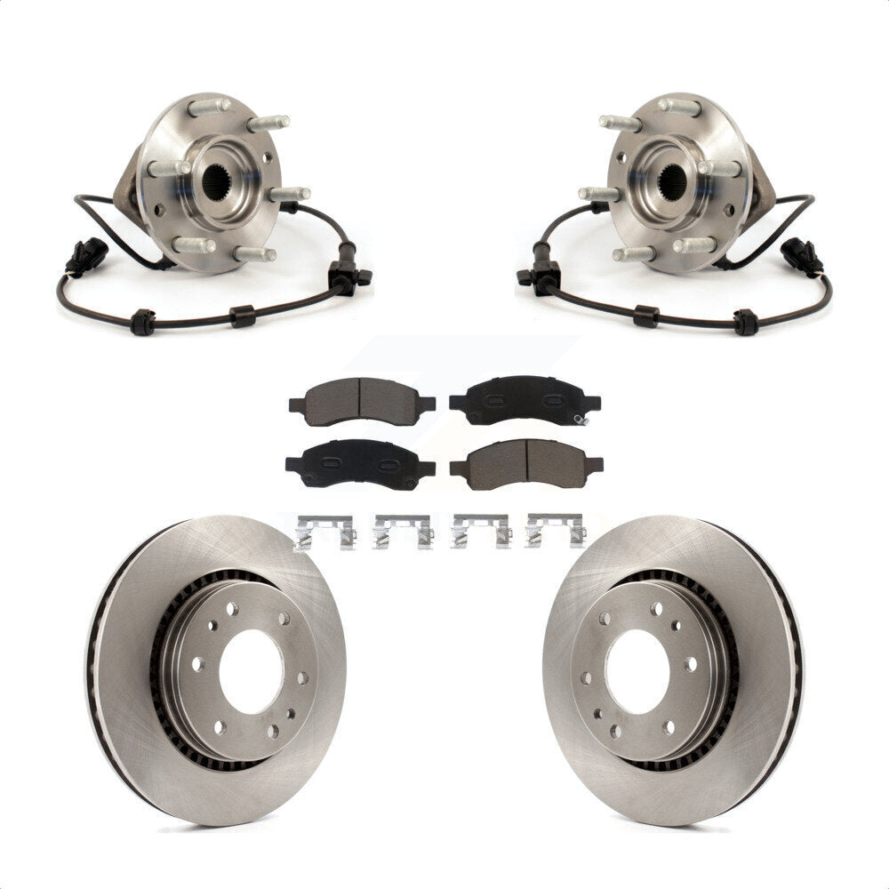 Hub Bearing Brake Rotor Pads Front Kit For Chevrolet Trailblazer GMC Envoy Buick