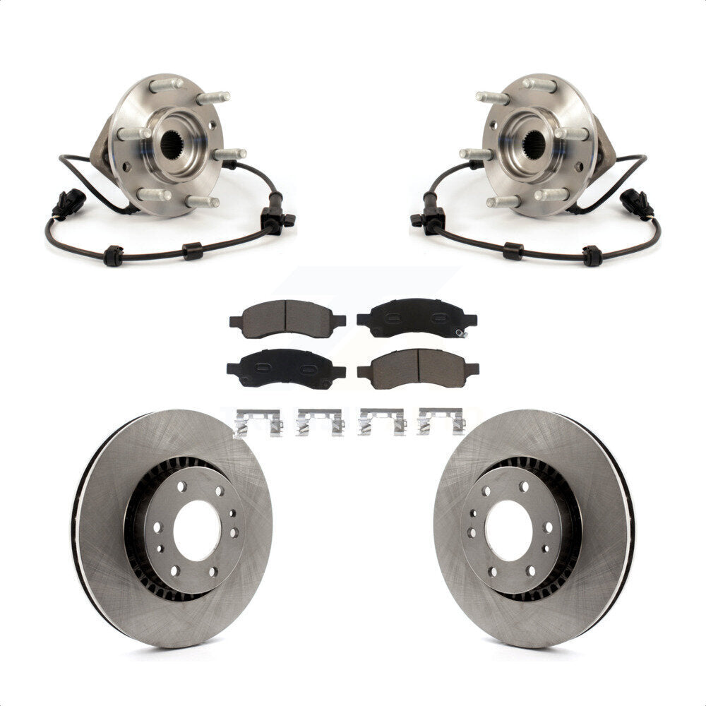 Hub Bearing Brake Rotor Pad Front Kit For Chevrolet Trailblazer GMC Envoy XL EXT
