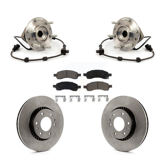 Hub Bearing Brake Rotor Pad Front Kit For Chevrolet Trailblazer GMC Envoy XL EXT