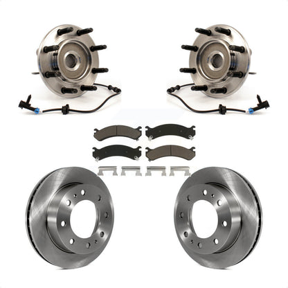 Hub Bearing Brake Rotor Pad Front Kit For Chevrolet GMC Sierra 2500 HD Silverado