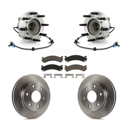 Hub Bearing Brake Rotor Pad Front Kit For 2006 Chevrolet Express 2500 GMC Savana