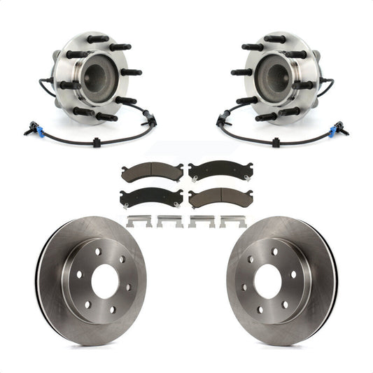 Hub Bearing Brake Rotor Pad Front Kit For 2006 Chevrolet Express 2500 GMC Savana