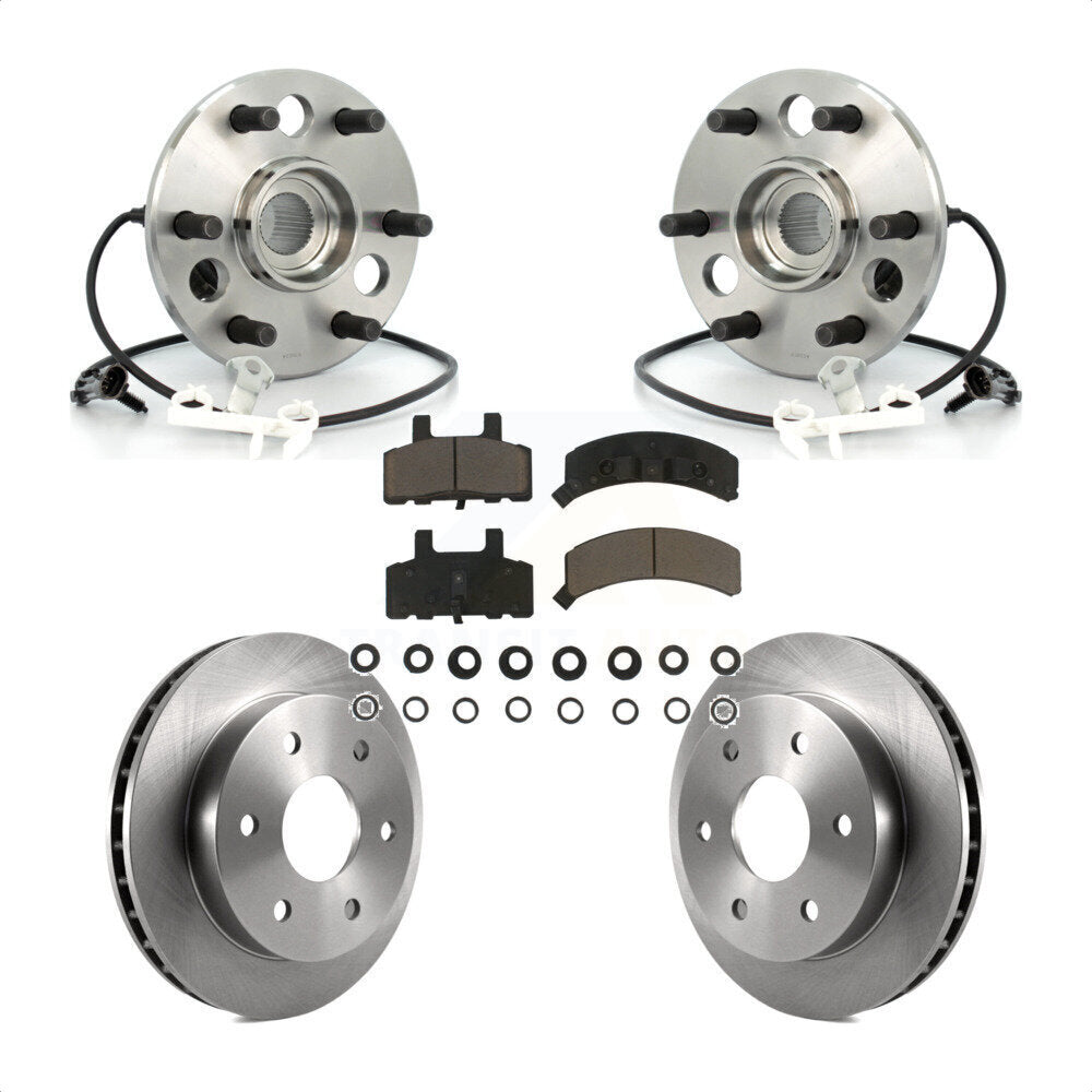 Hub Bearing Brake Rotor Pads Front Kit For K1500 Chevrolet GMC K2500 Yukon Tahoe