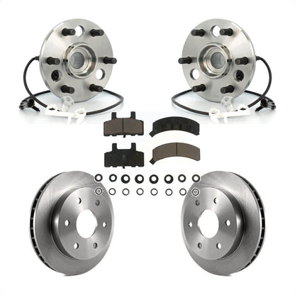 Hub Bearing Brake Rotor Pads Front Kit For K1500 Chevrolet GMC K2500 Yukon Tahoe