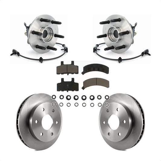 Hub Bearing Brake Rotor Pads Front Kit For 00 Chevrolet Tahoe 4WD with 5.3L/4.8L
