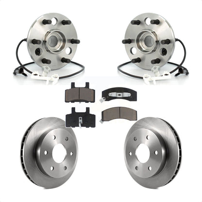 Hub Bearing Disc Brake Rotor & Pad Front Kit For Chevrolet GMC Tahoe Yukon K2500