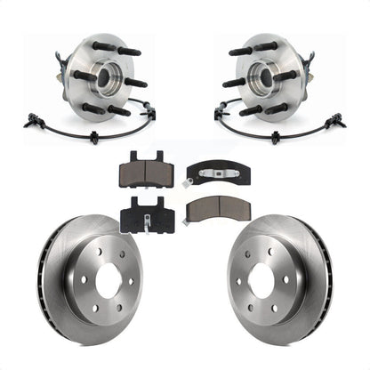 Hub Bearing Brake Rotor Pads Front Kit For 00 Chevrolet Tahoe 4WD with 5.3L/4.8L