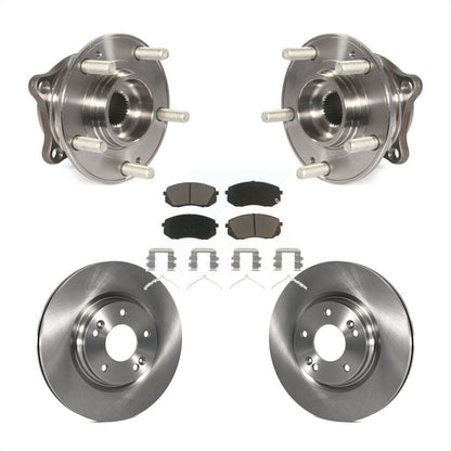 Hub Bearing Assembly Brake Rotor And Pad Front Kit For Hyundai Sonata Kia Optima