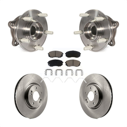 Hub Bearing Assembly Brake Rotor And Pad Front Kit For Hyundai Sonata Kia Optima