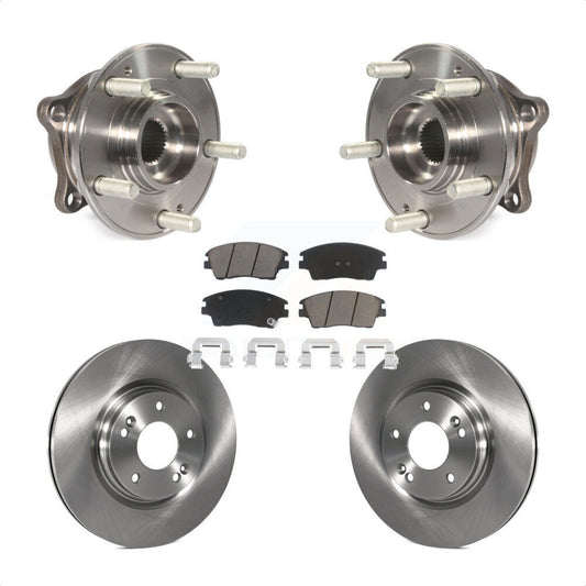 Hub Bearing Assembly Brake Rotor & Pad Front Kit For Hyundai Tucson Kia Sportage