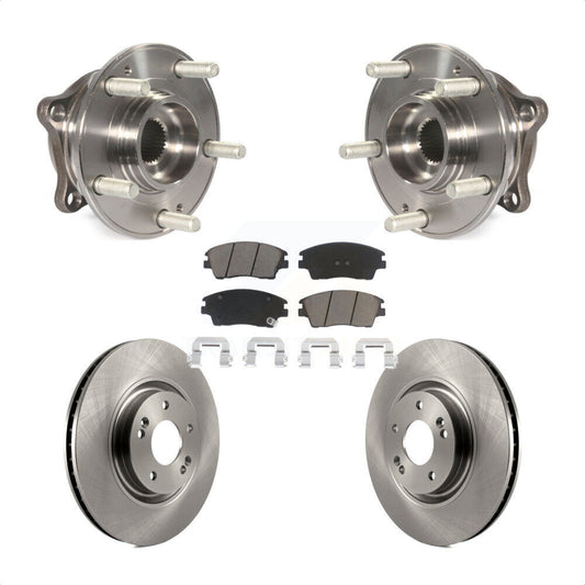 Hub Bearing Assembly Disc Brake Rotor And Ceramic Pad Front Kit For Kia Sportage