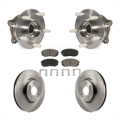 Hub Bearing Disc Brake Rotor Pad Front Kit For Hyundai Tucson Sonata Kia Cadenza