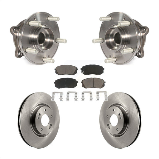 Hub Bearing Disc Brake Rotor Pad Front Kit For Hyundai Tucson Sonata Kia Cadenza