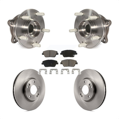Hub Bearing Assembly Disc Brake Rotors And Pads Front Kit For Hyundai Sonata