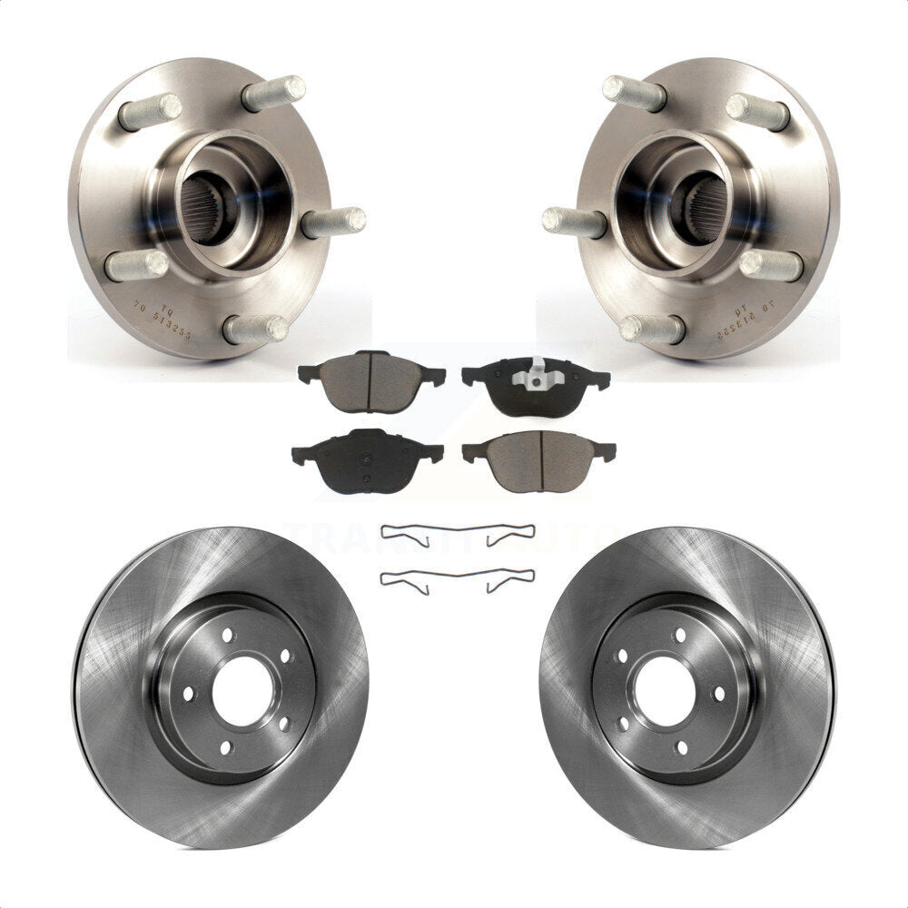 Hub Bearing Assembly Disc Brake Rotor & Pads Front Kit For Volvo S40 C30 V50 C70