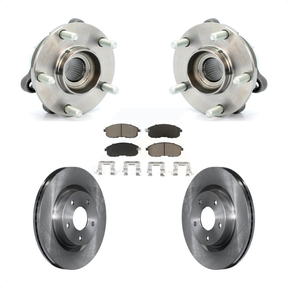 Hub Bearing Assembly Disc Brake Rotors And Pads Front Kit For Nissan Altima