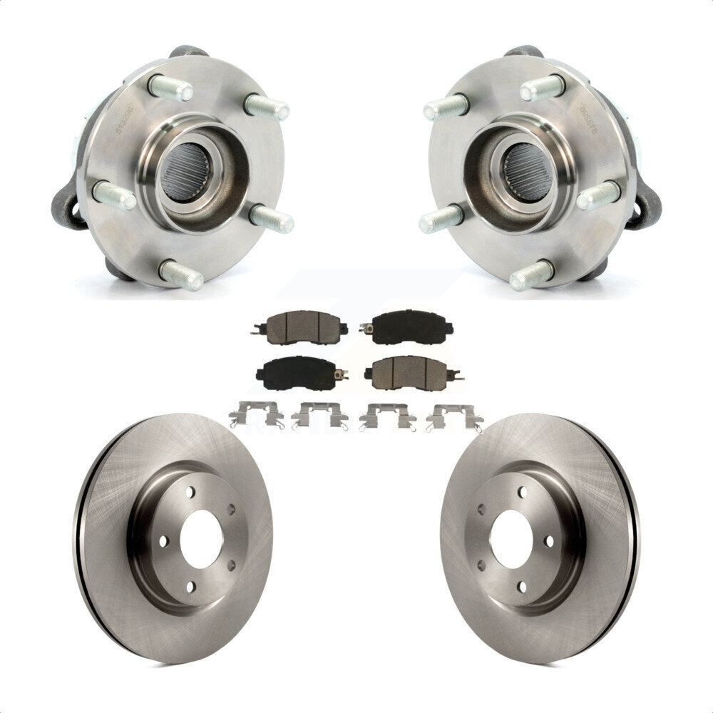 Hub Bearing Assembly Disc Brake Rotors And Pads Front Kit For Nissan Altima