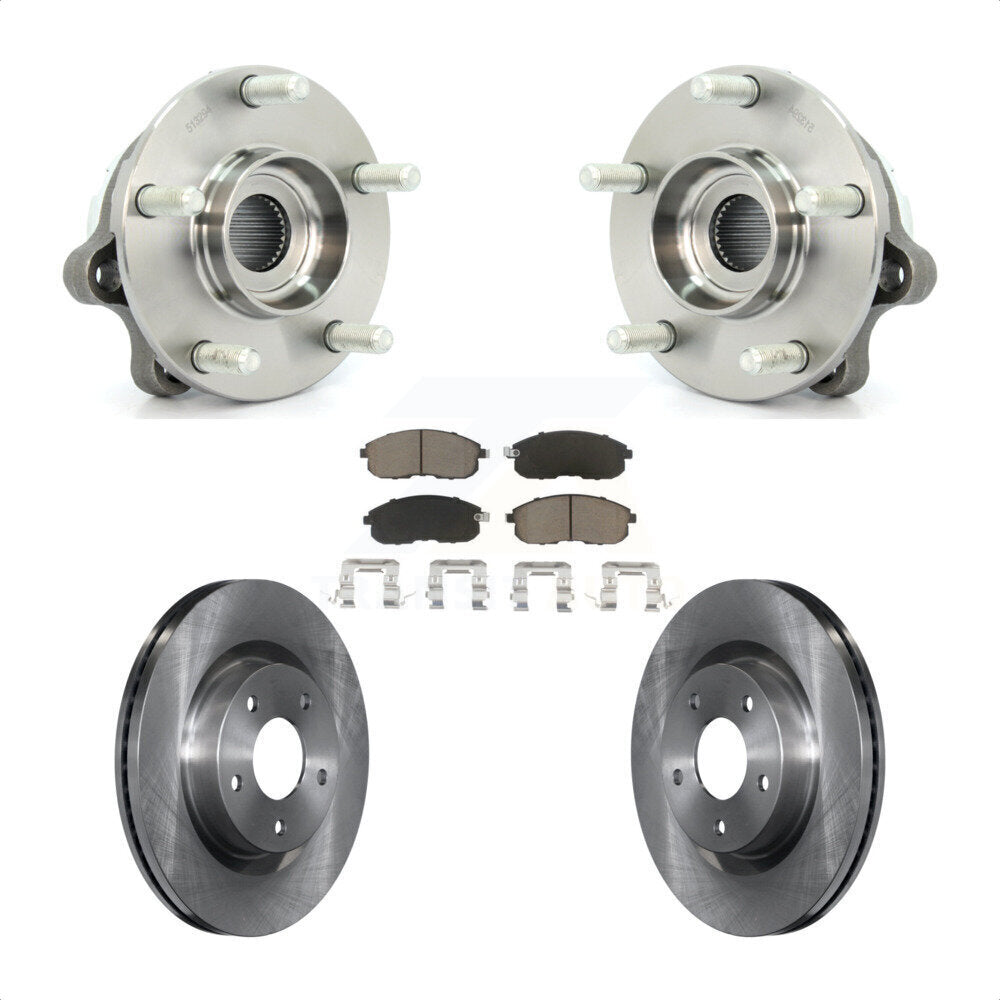 Hub Bearing Assembly Disc Brake Rotors And Pads Front Kit For Nissan Altima