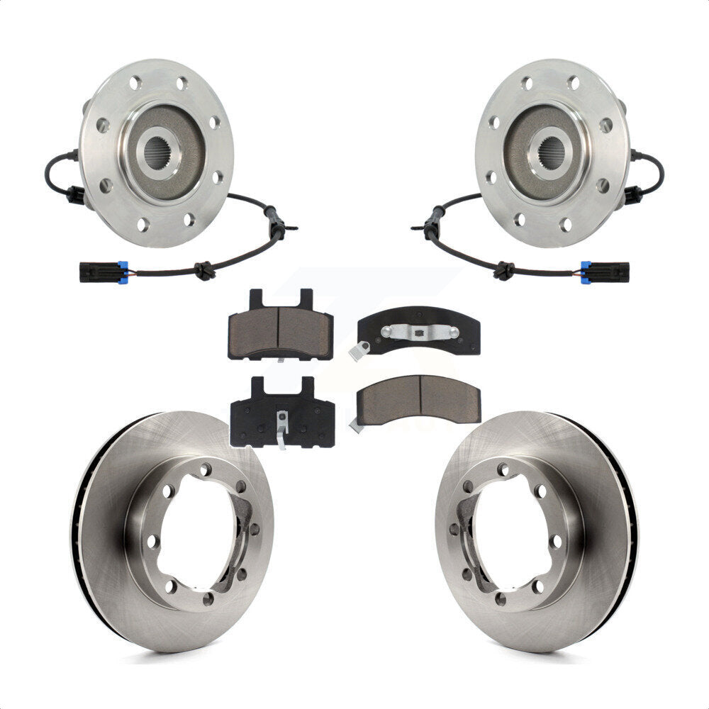 Hub Bearing Brake Rotor Pads Front Kit For K2500 Chevrolet GMC K3500 K1500 Tahoe
