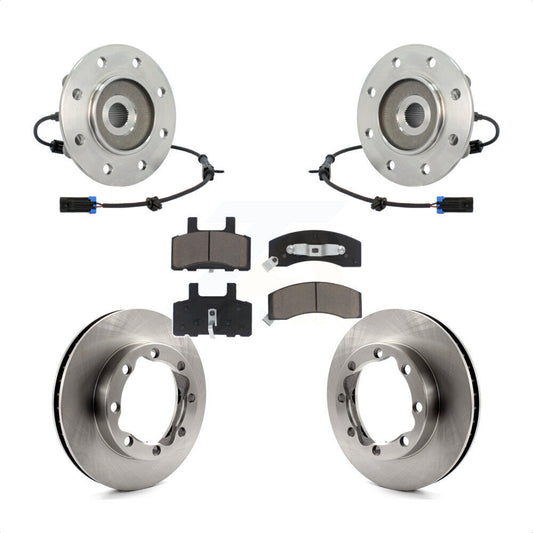 Hub Bearing Brake Rotor Pads Front Kit For K2500 Chevrolet GMC K3500 K1500 Tahoe