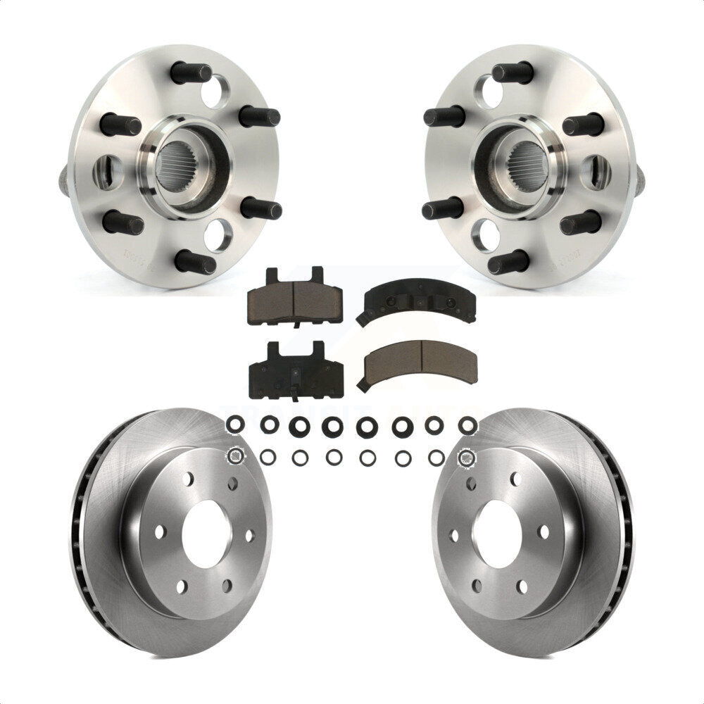 Hub Bearing Brake Rotor And Pad Front Kit For K1500 GMC Chevrolet K2500 Suburban