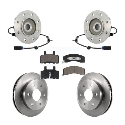 Hub Bearing Assembly Brake Rotor And Pad Front Kit For GMC Yukon Chevrolet Tahoe
