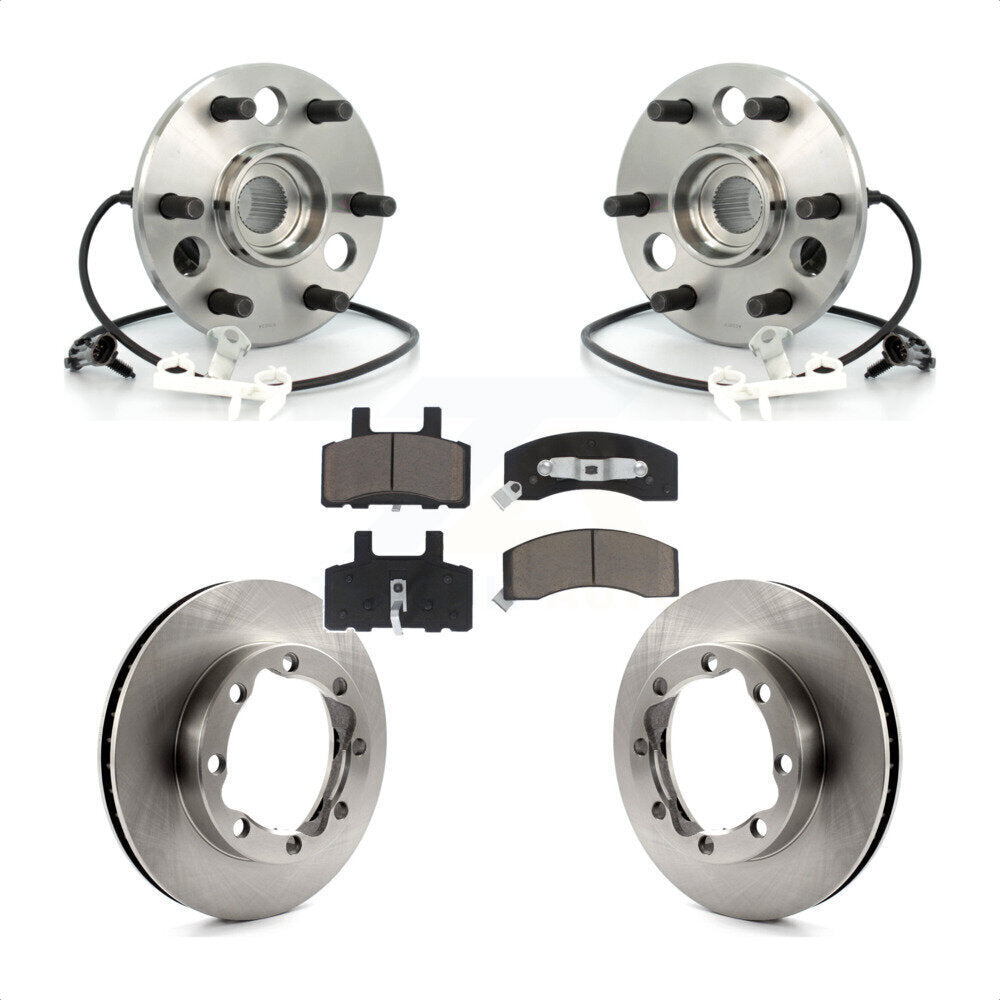 Hub Bearing Brake Rotor Pad Front Kit For Chevrolet Tahoe 4WD with DIESEL engine
