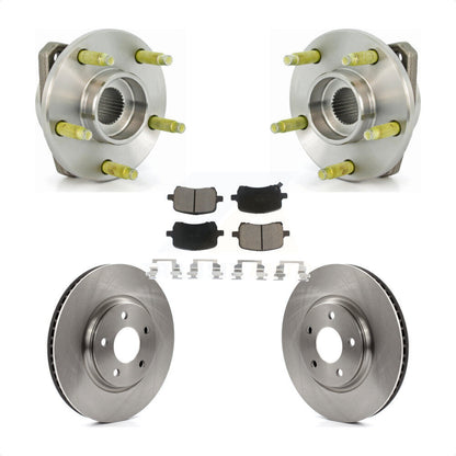 Hub Bearing Assembly Brake Rotor & Pad Front Kit For Chevrolet Malibu Pontiac G6